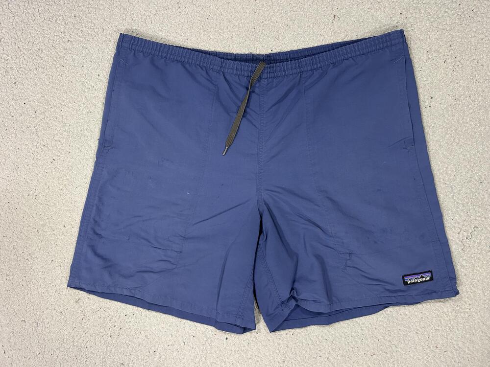 Vintage Patagonia Shorts Mens Medium Blue Nylon Elastic Waist Drawstring Summer
